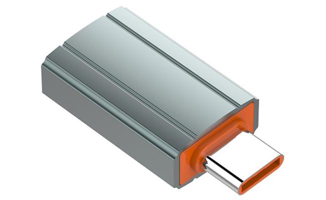 LDNIO LC140 USB-A to Type-C Adapter, Fast Transmission, Universal Device, Insert to use, Aluminum Material - Grey